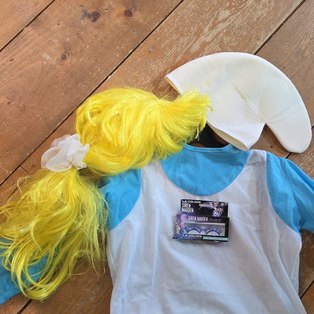 The Smurfs Women's Smurfette Costume With Wig Adult Small/medium - Picture 3 of 9